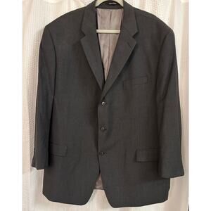 Ralph Lauren Mens 44S Silk Wool Gray Textured Sport Coat Blazer Made Canada